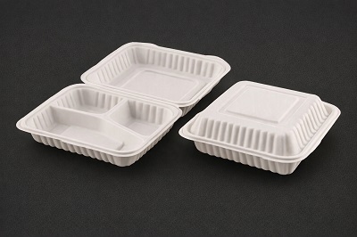 3d realistic food container grey